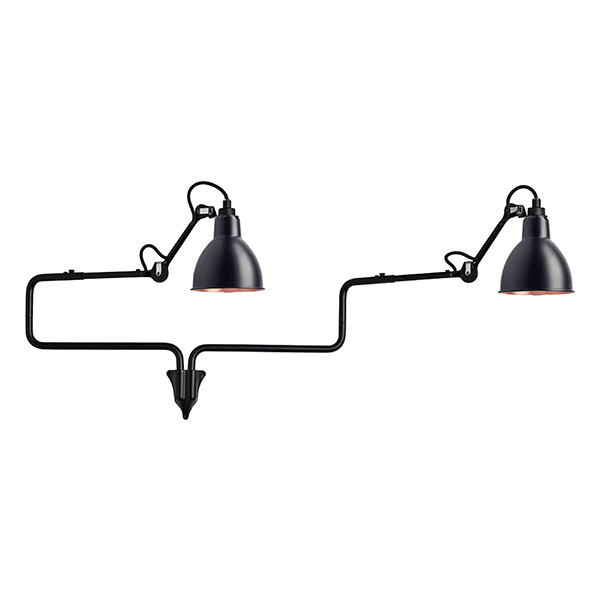 Køb Lampe Gras N303 Væglampe Double Mat Sort & Mat Sort & Kobber