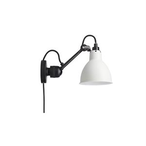 Lampe Gras N304 Væglampe Mat Sort & Hvid/Kobber Med Ledning