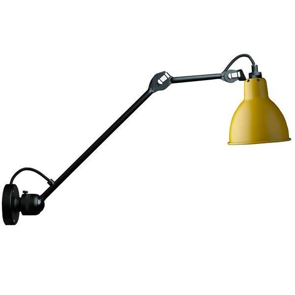 Lampe Gras N304 L40 Væglampe Mat Sort & Gul Hardwired