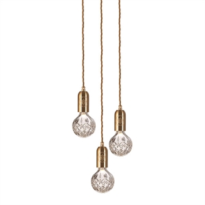 Lee Broom Crystal Bulb Pendel 3 Stk Klar/Messing