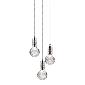 Lee Broom Crystal Bulb Pendel 3 Stk Klar/Krom