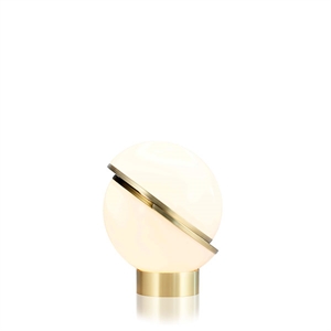 Lee Broom Mini Crescent Bordlampe Opal/Messing