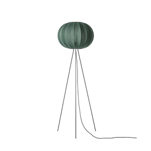 Made By Hand Knit-Wit Round Gulvlampe Høj Ø45 Tweed Green