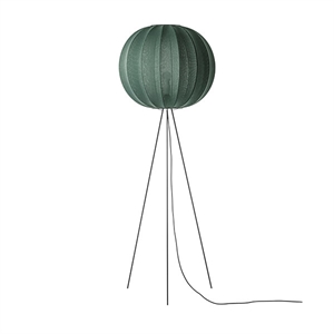 Made By Hand Knit-Wit Round Gulvlampe Høj Ø60 Tweed Green