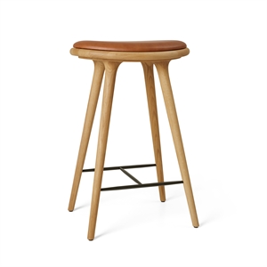 Mater High Stool Barstol Olieret Eg/Valnød Læder 69 cm