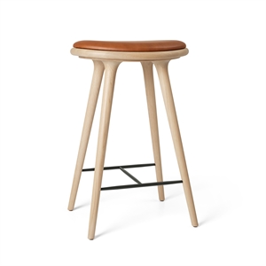Mater High Stool Barstol Mat Eg/Valnød Læder 69 cm
