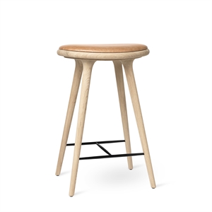 Mater High Stool Barstol Sæbebehandlet Eg/Sand Læder 69 cm