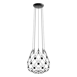 Luceplan Mesh Pendel Ø55 Sort 1 Meter