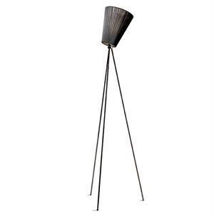 Northern Oslo Wood Gulvlampe Mat Sort Fod & Valg Fri Skærm
