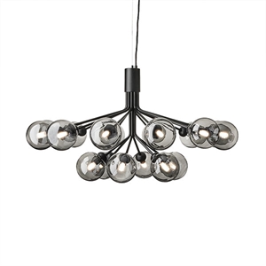Nuura Apiales 18 Lysekrone Satin Sort/Røget Sort