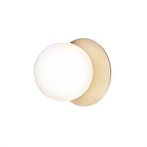 Nuura Liila Væg/Loft Badeværelseslampe Guld & Opal Glas Medium