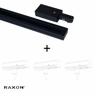 Raxon Pendelskinne 180 cm Inkl. 2 stk Pendel adopter Sort