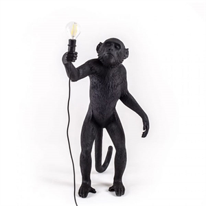 Seletti Monkey Standing Bordlampe Sort Udendørs
