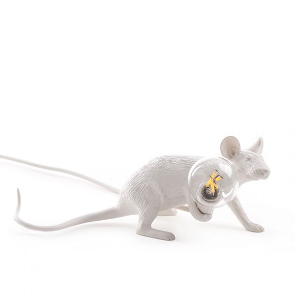 Køb Seletti Mouse Lop Lying Down Bordlampe Hvid