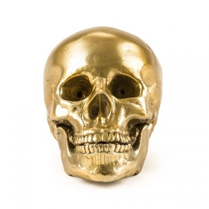 Seletti Diesel Living Wunderkamer Human Skull Dekorativ Accessories Guld