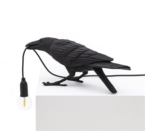 Seletti Bird Playing Bordlampe Sort