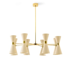 Stilnovo Megafono Pendel 16 Guld/Ivory