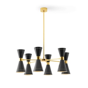 Stilnovo Megafono Pendel 12 Guld/Sort/Ivory