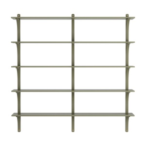 Swedese Levi Hylde 180 cm 5 Hylder Mæssing/Moss Green/Ask
