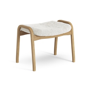 Swedese Lamino Fodskammel Olieret Eg/Off White/Fåreskind