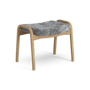Swedese Lamino Fodskammel Olieret Eg/Scandinavian Grey/Fåreskind