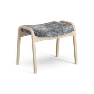 Swedese Lamino Fodskammel Lakeret Bøg/Scandinavian Grey/Fåreskind