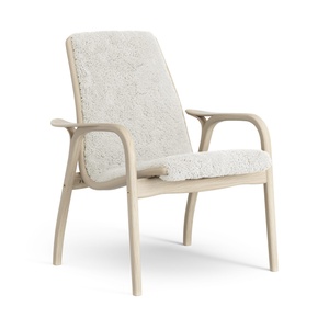 Swedese Laminett Lænestol Lakeret Eg/Off White/Fåreskind