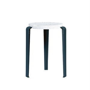 TipToe LOU Skammel Genanvendt Plastik Hvid/Midnight Blue