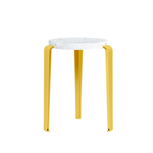TipToe LOU Skammel Genanvendt Plastik Hvid/Brioche Yellow