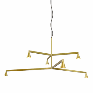Trizo 21 Austere Chandelier Y 25/50 Messing