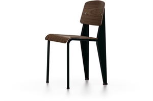 Vitra Standard Spisebordsstol Deep Black/Mørk Egetræ