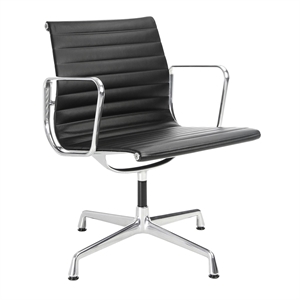 Vitra Aluminium EA 108 Kontorstol med Swivel Sort/Krom