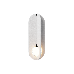 Wever & Ducré SOLLI COCOON 1.0 Pendel Felt Marble Grey