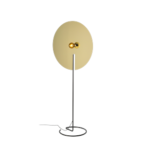 Wever & Ducré MIRRO 3.0 Gulvlampe Mat Sort/Lys Guld