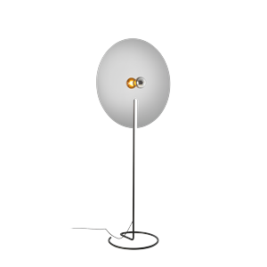 Wever & Ducré MIRRO 3.0 Gulvlampe Mat Sort/Glossy Aluminium