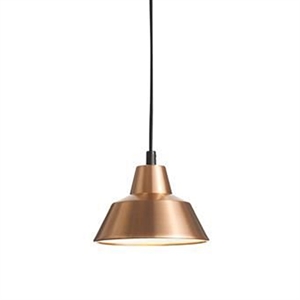 Made By Hand Værkstedslampe Pendel Kobber/Hvid W1