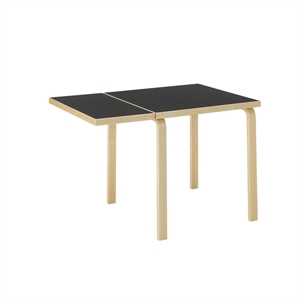 artek Aalto DL81C Spisebord Med Klap Sort