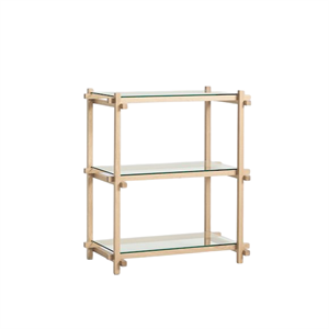 HAY Woody Shelving 2.0 Reol Lille Almond White/Glas