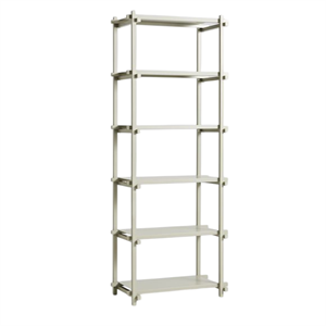 HAY Woody Shelving 2.0 Reol Høj Smokey Grey/Stål