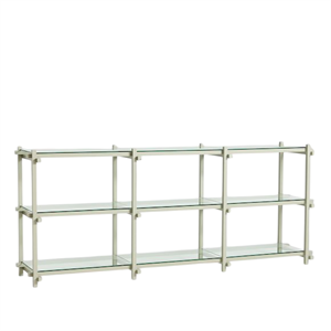 HAY Woody Shelving 2.0 Reol Lav Smokey Grey/Glas