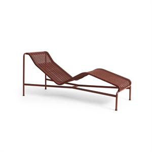 HAY Palissade Cord Chaise Logue Iron Red