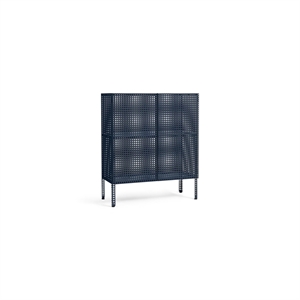 HAY Perforated Kabinet Medium Stålblå