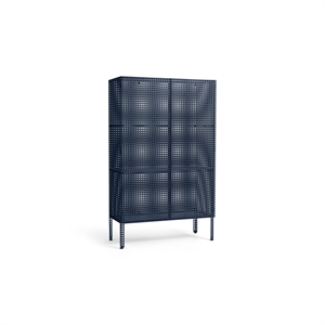 HAY Perforated Kabinet Stor Stålblå