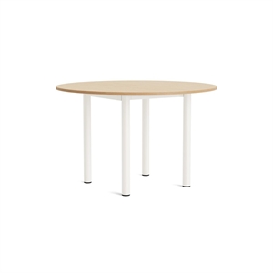 HAY Annex Round Spisebord Ø120 Lakeret Eg/Creme Hvid