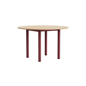 HAY Annex Round Spisebord Ø120 Lakeret Eg/Barn Red
