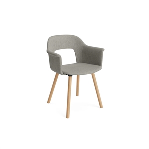 HAY Layout 224 Spisebordsstol Med Armlæn Turf Light Grey/Eg