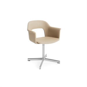 HAY Layout 234 Spisebordsstol Med Armlæn & Swivel Hallingdal 220/Aluminium
