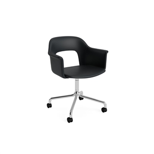 HAY Layout 264 Spisebordsstol Med Armlæn & Swivel Grano Black/Aluminium