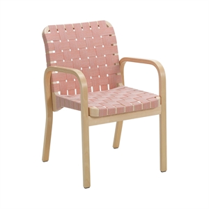 artek A45 Spisebordsstol Honningbejdset/Rød