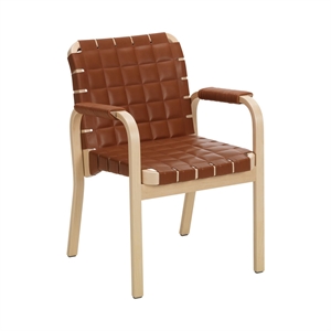 artek A45 Spisebordsstol Birk/Cognac
